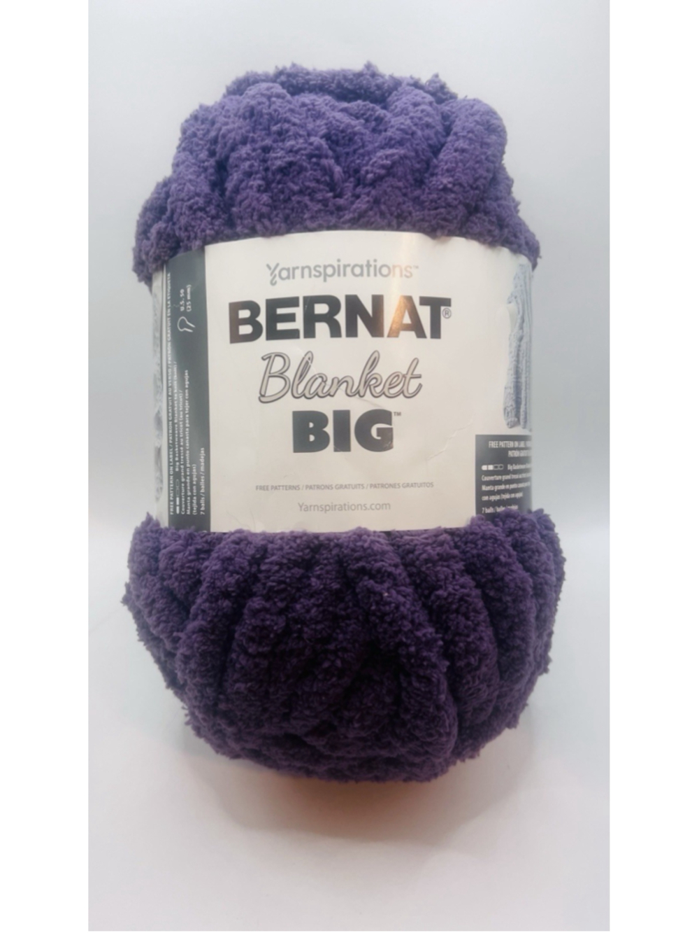 Bernat Big Blanket Yarn Amethyst Purple Yarnsations 10.5 oz. 32 yds. Polyester